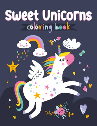 Cover image for 9781641241892 - Sweet Unicorns Coloring Book