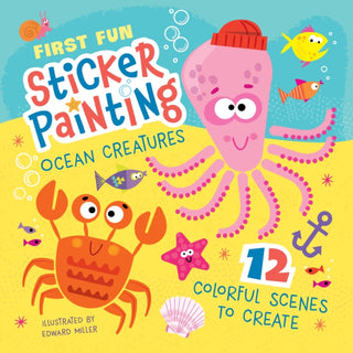 Supplemental image for 9781641243506 - First Fun Sticker Painting: Ocean Creatures