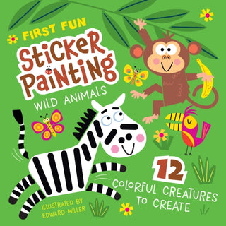 Cover image for 9781641243513 - First Fun Sticker Painting: Wild Animals