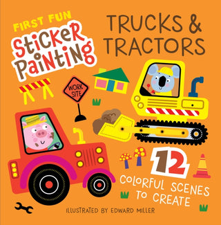 Supplemental image for 9781641244138 - First Fun Sticker Painting: Trucks & Tractors