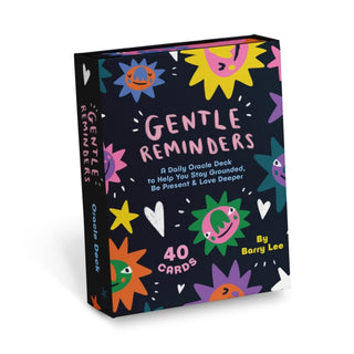 Cover image for 9781642464375 - Barry Lee Gentle Reminders Daily Oracle Deck: To Help You Stay Grounded, Be Present & Love Deeper, 40 Cards