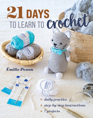 Cover image for 9781644036211 - 21 Days to Learn to Crochet