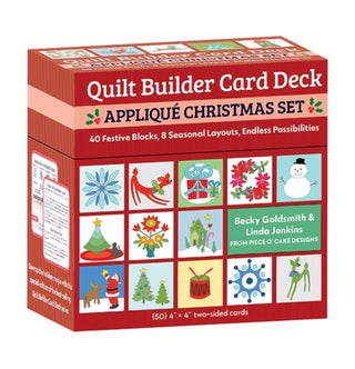 Supplemental image for 9781644036761 - Quilt Builder Card Deck Applique Christmas Set