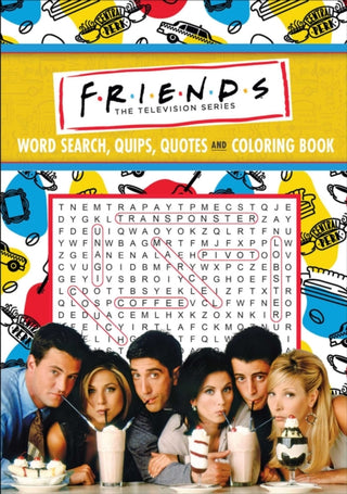 Cover image for 9781645179399 - Friends Word Search, Quips, Quotes, and Coloring Book