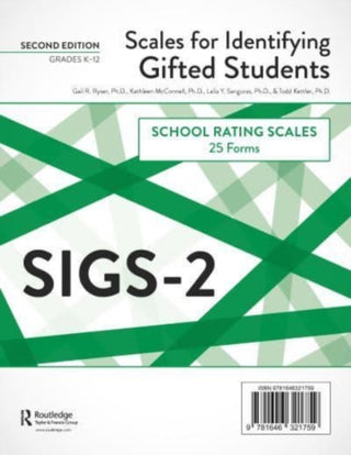 Supplemental image for 9781646321759 - Scales for Identifying Gifted Students (SIGS-2)
