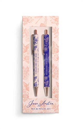 Cover image for 9781647222284 - Jane Austen: Floral Pencil and Pen Set