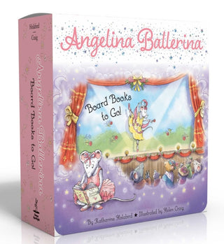 Cover image for 9781665973373 - Angelina Ballerina Board Books to Go! (Boxed Set)