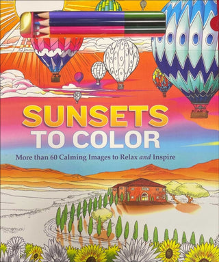 Cover image for 9781667201474 - Sunsets to Color