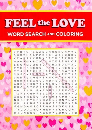 Cover image for 9781667210544 - Feel the Love Word Search and Coloring