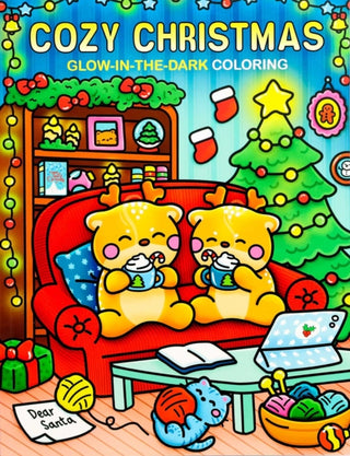 Cover image for 9781667211749 - Cozy Christmas Glow-in-the-Dark Coloring