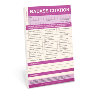 Cover image for 9781683492542 - Knock Knock Badass Sticky Citation Pad