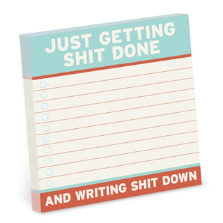 Supplemental image for 9781683493167 - Knock Knock Getting Shit Done Sticky Notes (4 x 4-inches)