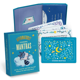 Supplemental image for 9781683493211 - Knock Knock Affirmators! Mantras (Evening) Card Deck, 40 Cards