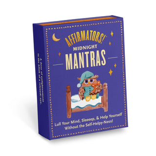 Cover image for 9781683494461 - Knock Knock Affirmators!® Mantras Midnight Affirmation Cards Deck