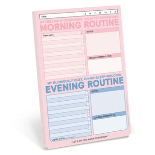 Supplemental image for 9781683495079 - Knock Knock AM/PM Routine Classic Pad (Pastel Version)