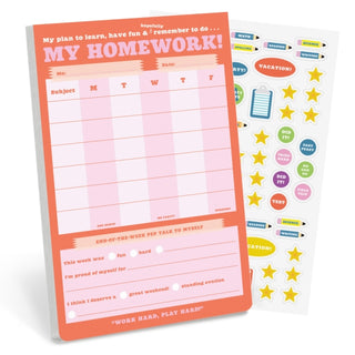 Cover image for 9781683495284 - Knock Knock Kids Homework Stuff Can-Do Pads