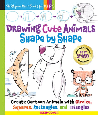 Cover image for 9781684620890 - Drawing Cute Animals Shape by Shape