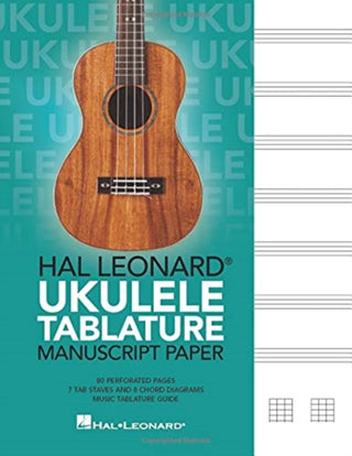 Cover image for 9781705140352 - Hal Leonard Ukulele Tablature Manuscript Paper