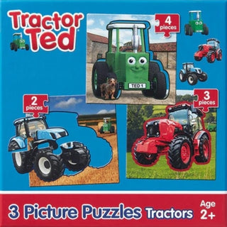 Cover image for 9781739271497 - Tractor Ted 3 Picture Puzzles Tractors