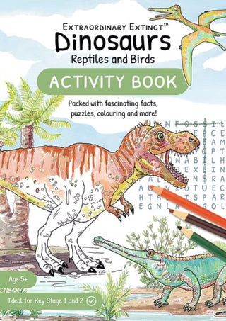 Cover image for 9781739461799 - Dinosaurs Reptiles and Birds: Activity Book