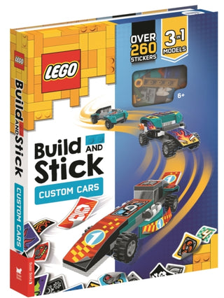 Cover image for 9781780558141 - LEGO® Build and Stick: Custom Cars (Includes LEGO pieces, book and over 260 stickers)