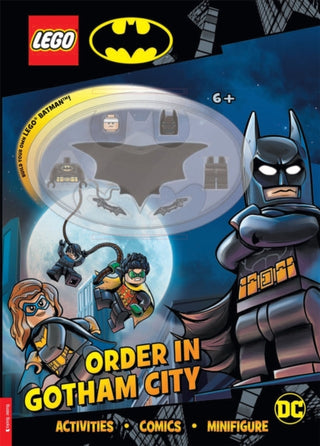 Cover image for 9781780559360 - LEGO® Batman™: Order in Gotham City Activity Book  (with LEGO® Batman™ minifigure)