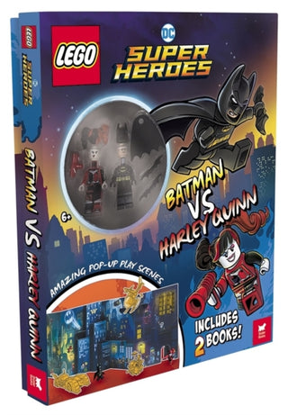 Cover image for 9781780559520 - LEGO® DC Super Heroes™: Batman vs. Harley Quinn (with Batman™ and Harley Quinn™ minifigures, pop-up play scenes and 2 books)