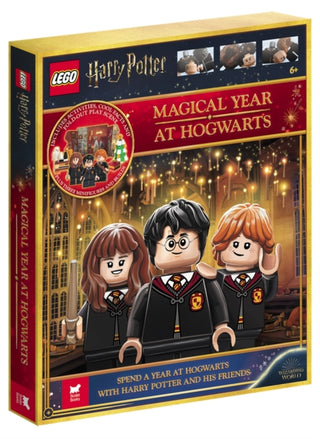 Supplemental image for 9781780559773 - LEGO® Harry Potter™: Magical Year at Hogwarts (with 70 LEGO bricks, 3 minifigures, fold-out play scene and fun fact book)