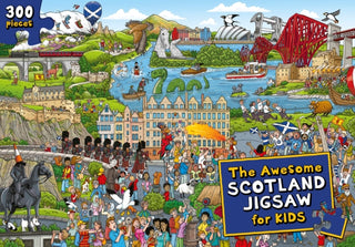 Cover image for 9781782509370 - The Awesome Scotland Jigsaw for Kids: 300 piece puzzle