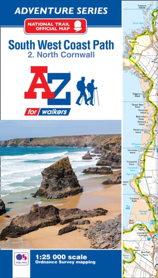 Cover image for 9781782571568 - SW Coast Path North Cornwall Adventure Atlas