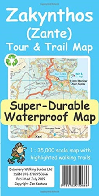 Cover image for 9781782750666 - Zakynthos (Zante) Tour & Trail Map