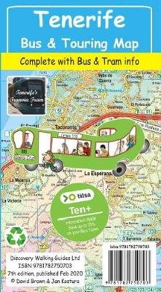 Cover image for 9781782750703 - Tenerife Bus & Touring Map