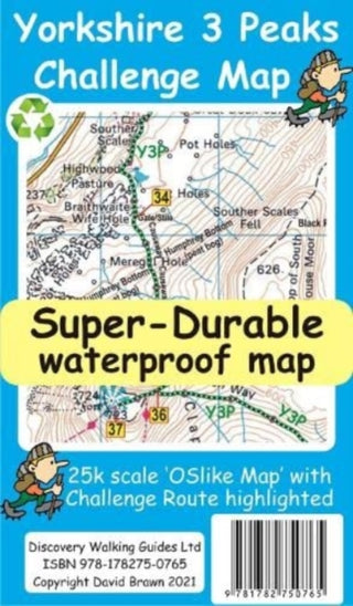 Cover image for 9781782750765 - Yorkshire 3 Peaks Challenge Map and Guide