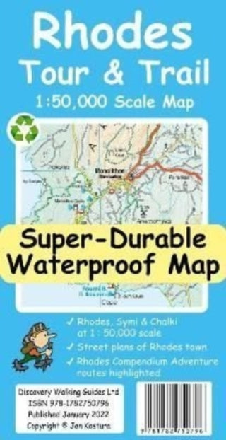 Supplemental image for 9781782750796 - Rhodes Tour and Trail Map