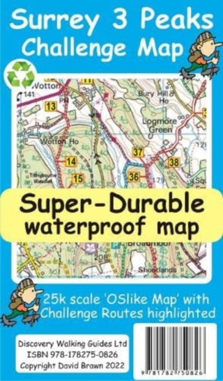 Cover image for 9781782750826 - Surrey 3 Peaks Challenge Map and Guide