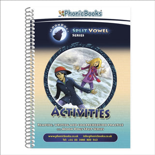 Cover image for 9781783693436 - Phonic Books Moon Dogs Split Vowel Spellings Activities