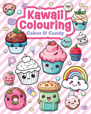 Cover image for 9781784946890 - Kawaii Colouring: Cakes & Candy