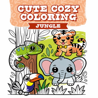 Cover image for 9781784947354 - Cute Cozy Coloring: Jungle