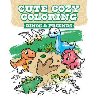 Cover image for 9781784947545 - Cute Cozy Coloring: Dinos & Friends