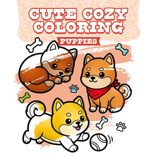 Cover image for 9781784947552 - Cute Cozy Coloring: Puppies