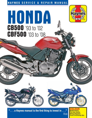 Cover image for 9781785210013 - Honda CB500 & CBF500 (93 - 08)