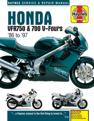 Cover image for 9781785210396 - Honda VFR750 & 700 V-Fours (86 - 97) Haynes Repair Manual