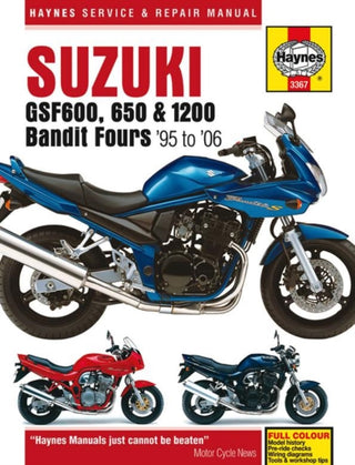 Cover image for 9781785210518 - Suzuki GSF600, 650 & 1200 Bandit Fours (95 - 06) Haynes Repair Manual