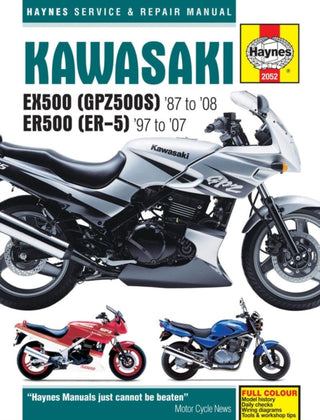 Cover image for 9781785212932 - Kawasaki EX500 (GPZ500S) & ER500 (ER-5) (87 - 05)