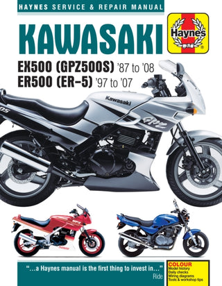 Cover image for 9781785212932 - Kawasaki EX500 (GPZ500S) & ER500 (ER-5) (87 - 05)