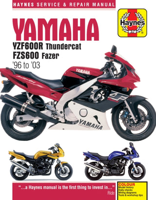 Cover image for 9781785212956 - Yamaha YZF600R Thundercat & FZS600 Fazer (96 - 03) Haynes Repair Manual