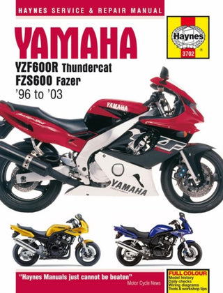Supplemental image for 9781785212956 - Yamaha YZF600R Thundercat & FZS600 Fazer (96 - 03) Haynes Repair Manual
