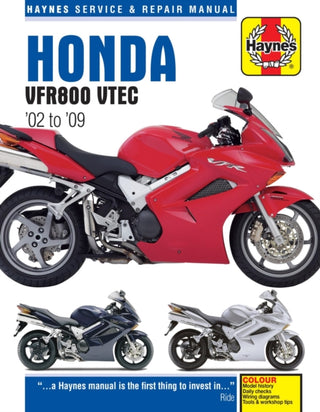 Cover image for 9781785213038 - Honda VFR V-Tec V-Fours (02 - 09) Haynes Repair Manual