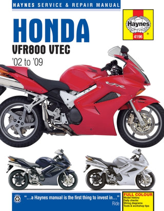 Cover image for 9781785213038 - Honda VFR V-Tec V-Fours (02 - 09) Haynes Repair Manual