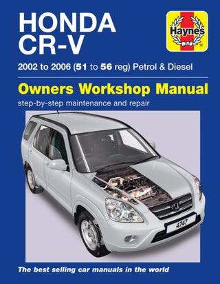 Cover image for 9781785213151 - Honda CR-V Petrol & Diesel (02 - 06) Haynes Repair Manual
